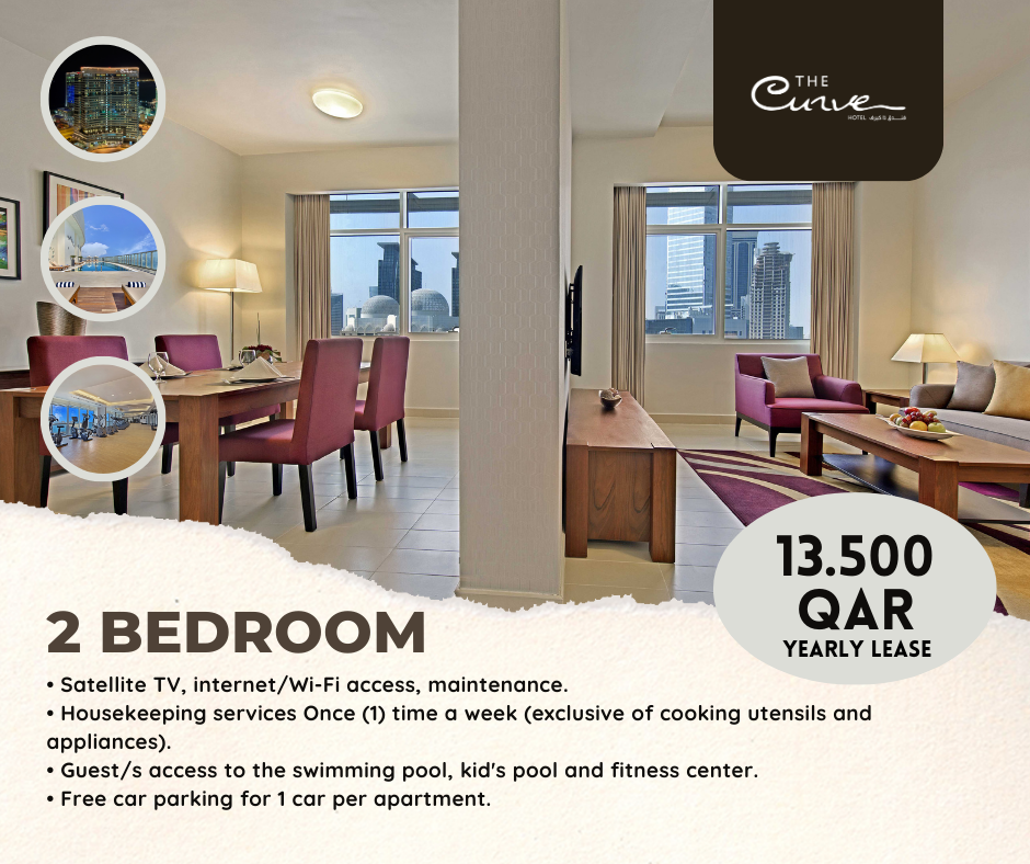 We're offering an unbeatable deal that you can't pass up : a 2 Bedroom apartment in West Bay for only 13,500 QAR.